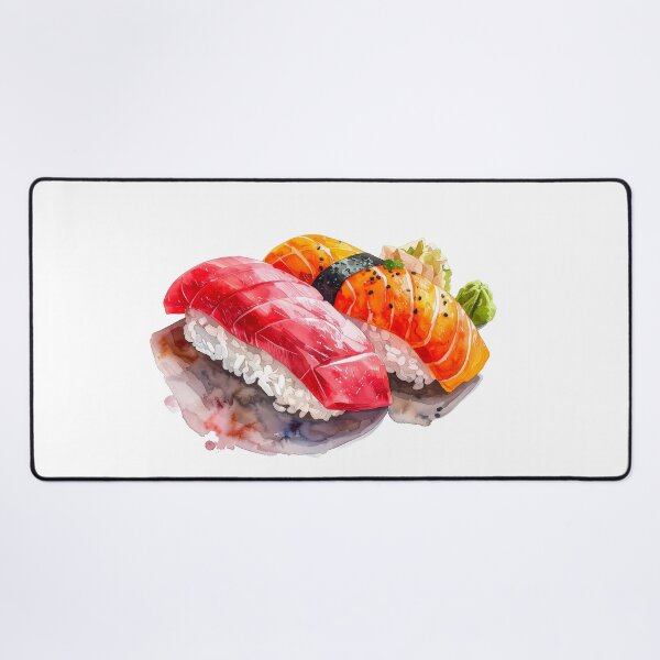 Item preview, Japanese Sushi Nigiri Set Watercolor Painting designed and sold by BetweenForms.