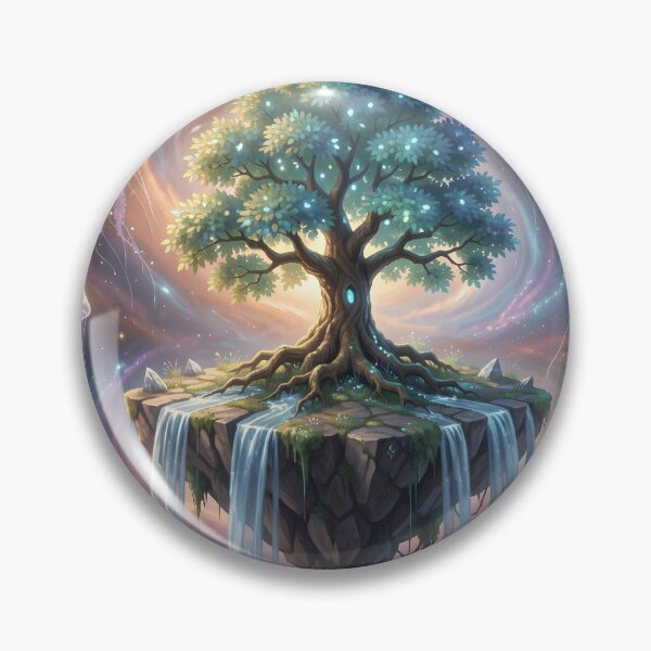 Item preview, Ancient Tree – Cosmic Floating Island Fantasy Art designed and sold by LittleBigGifts.