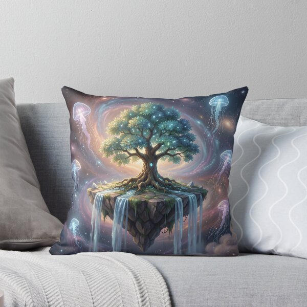 Item preview, Ancient Tree – Cosmic Floating Island Fantasy Art designed and sold by LittleBigGifts.