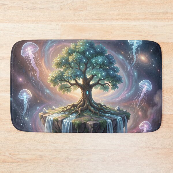 Item preview, Ancient Tree – Cosmic Floating Island Fantasy Art designed and sold by LittleBigGifts.
