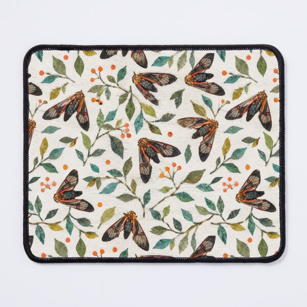 Item preview, Colorful Moth Seamless Pattern | Vintage Botanical Insect Repeat with Greenery designed and sold by SWSandraWechner.