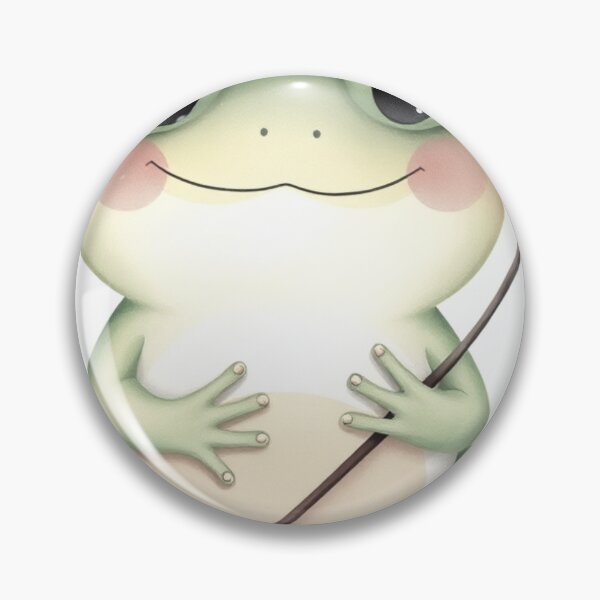 Item preview, Cute Smiling Frog Holding a Dandelion Watercolor Illustration Isolated on White designed and sold by oleend.