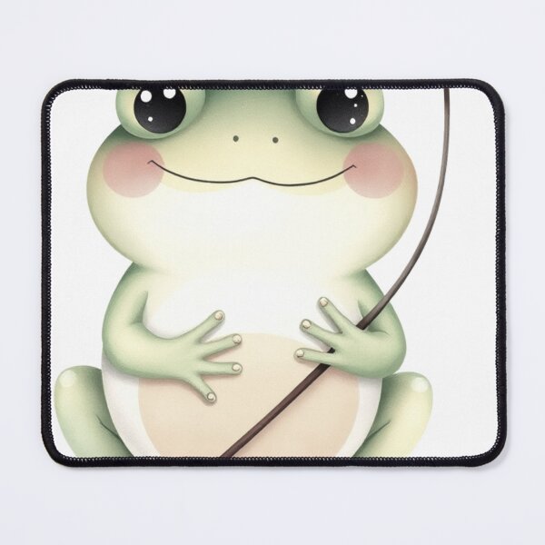 Item preview, Cute Smiling Frog Holding a Dandelion Watercolor Illustration Isolated on White designed and sold by oleend.