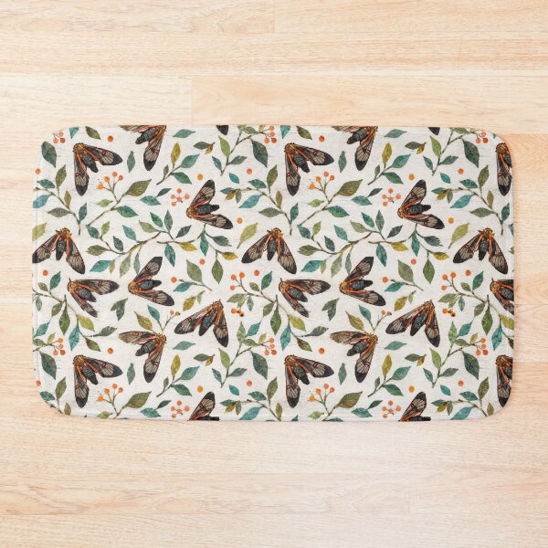 Item preview, Colorful Moth Seamless Pattern | Vintage Botanical Insect Repeat with Greenery designed and sold by SWSandraWechner.