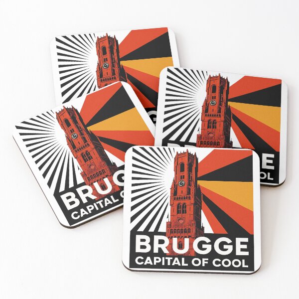 Item preview, Brugge Belgium Travel Souvenir - Belfry Tower & Canal Market Art designed and sold by OzzFrequency.