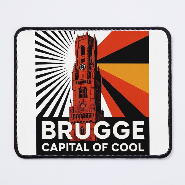 Item preview, Brugge Belgium Travel Souvenir - Belfry Tower & Canal Market Art designed and sold by OzzFrequency.