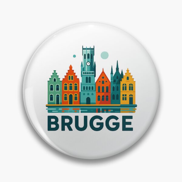 Item preview, Brugge Belgium Travel Souvenir - Belfry Tower & Canal Market Art designed and sold by OzzFrequency.