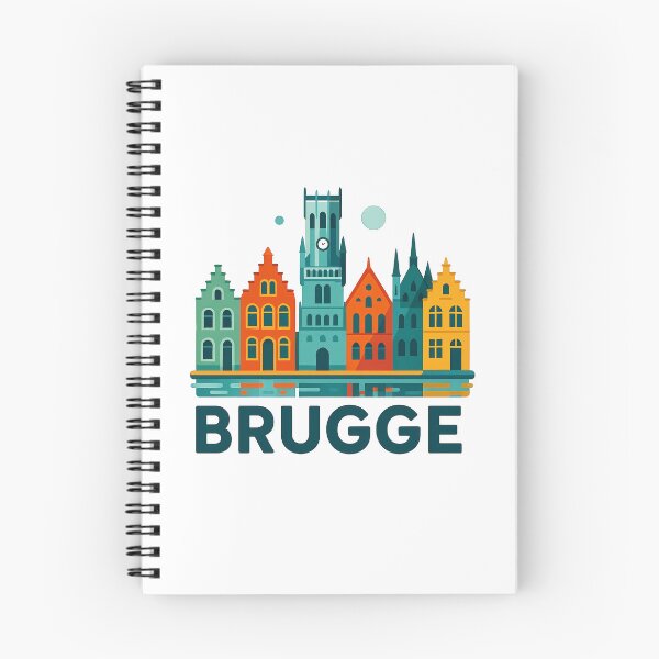 Item preview, Brugge Belgium Travel Souvenir - Belfry Tower & Canal Market Art designed and sold by OzzFrequency.