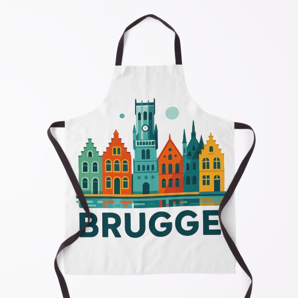 Item preview, Brugge Belgium Travel Souvenir - Belfry Tower & Canal Market Art designed and sold by OzzFrequency.