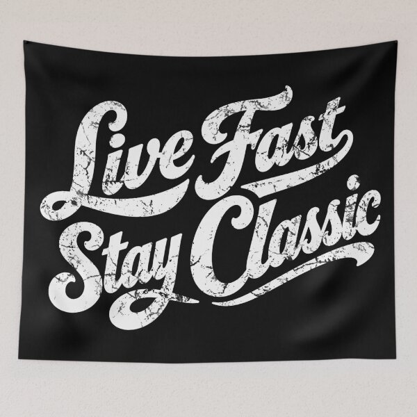 Item preview,  Classic retro muscle car Live Fast Stay Classic hot rod T-Shirt designed and sold by BlueLineLAX.