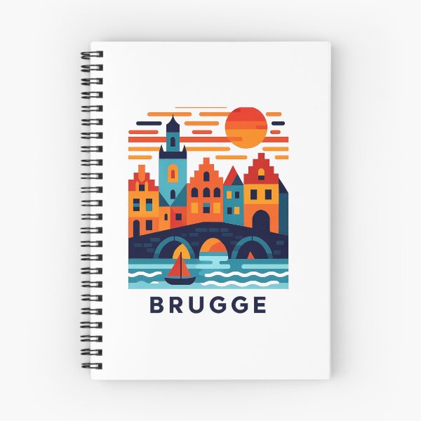 Item preview, Brugge Belgium Travel Souvenir - Belfry Tower & Canal Market Art designed and sold by OzzFrequency.
