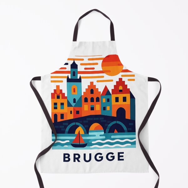 Item preview, Brugge Belgium Travel Souvenir - Belfry Tower & Canal Market Art designed and sold by OzzFrequency.