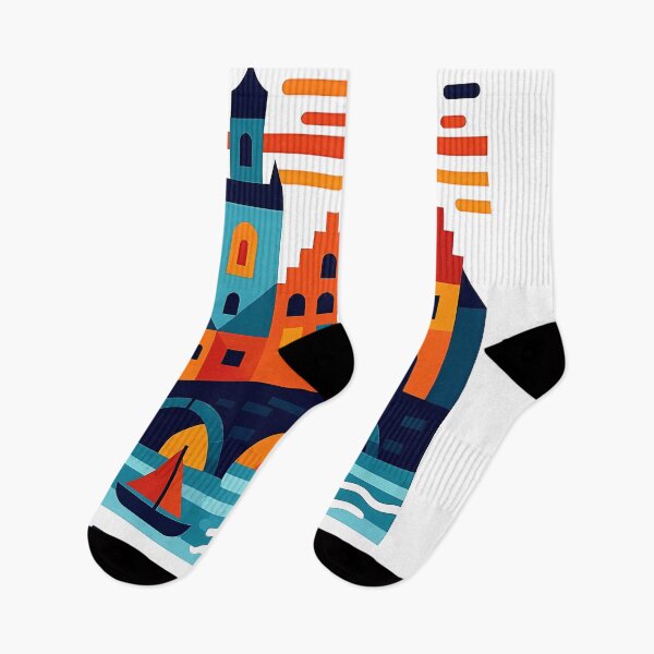Item preview, Brugge Belgium Travel Souvenir - Belfry Tower & Canal Market Art designed and sold by OzzFrequency.