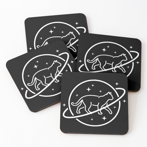 Item preview, Minimalist Space Cat Walking on Saturn Ring Line Art designed and sold by TeNovaStudio ⭐⭐⭐⭐⭐.