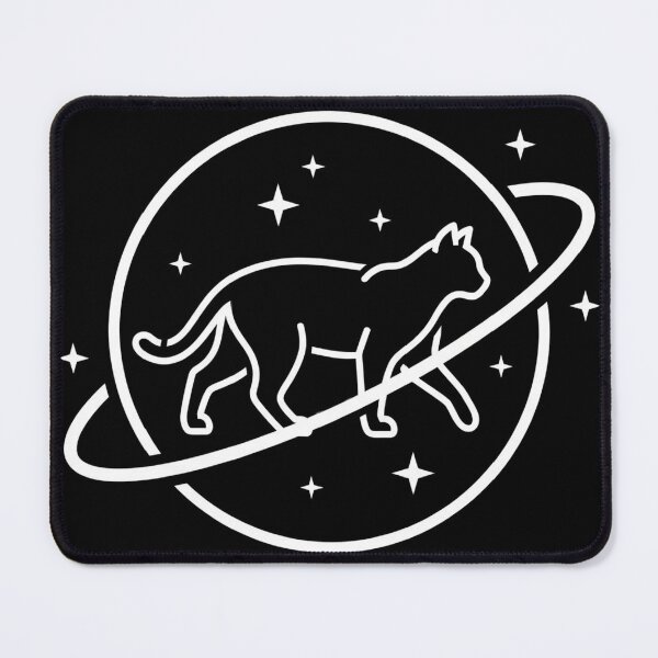 Item preview, Minimalist Space Cat Walking on Saturn Ring Line Art designed and sold by TeNovaStudio.