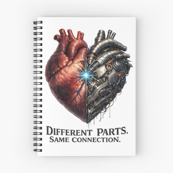 Item preview, Different Parts, Same Connection – Human & Machine Heart designed and sold by CMA Design Studio.