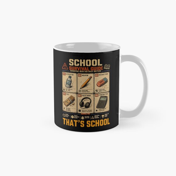 Item preview, School survival guide Funny Back to School Teacher Student First Day designed and sold by PetsArt.