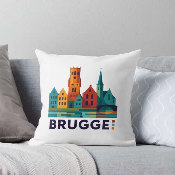 Item preview, Brugge Belgium Travel Souvenir - Belfry Tower & Canal Market Art designed and sold by OzzFrequency.