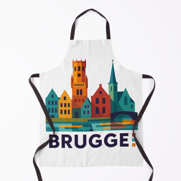 Item preview, Brugge Belgium Travel Souvenir - Belfry Tower & Canal Market Art designed and sold by OzzFrequency.
