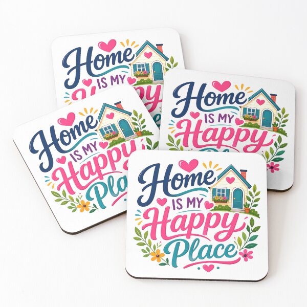 Item preview, Home Is My Happy Place - Cozy Home Inspirational Vibe designed and sold by Myra365Art.