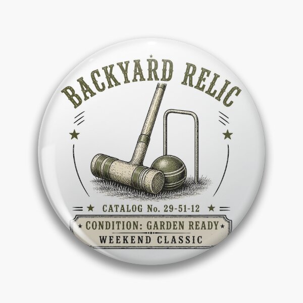 Item preview, Backyard Relic | Vintage Croquet Set | Garden Ready | Retro Engraving Graphic designed and sold by Mikoff04-arts.