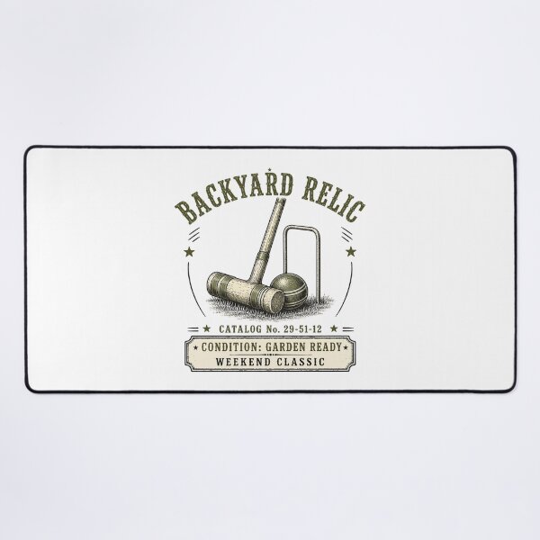 Item preview, Backyard Relic | Vintage Croquet Set | Garden Ready | Retro Engraving Graphic designed and sold by Mikoff04-arts.