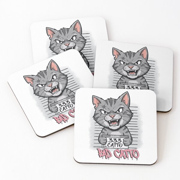 Item preview, Bad Catto Mugshot | Funny Criminal Gangster Cat Streetwear designed and sold by BlackCat Vibe.