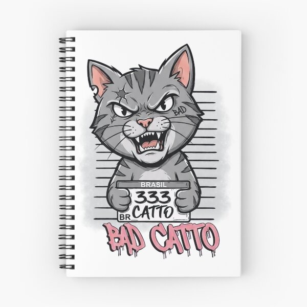 Item preview, Bad Catto Mugshot | Funny Criminal Gangster Cat Streetwear designed and sold by BlackCat Vibe.