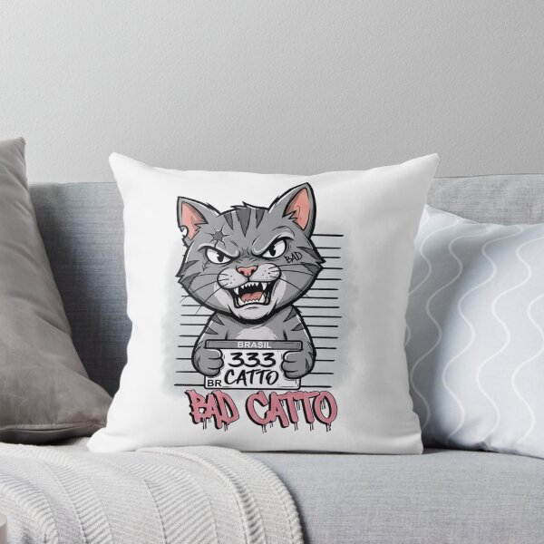 Item preview, Bad Catto Mugshot | Funny Criminal Gangster Cat Streetwear designed and sold by BlackCat Vibe.