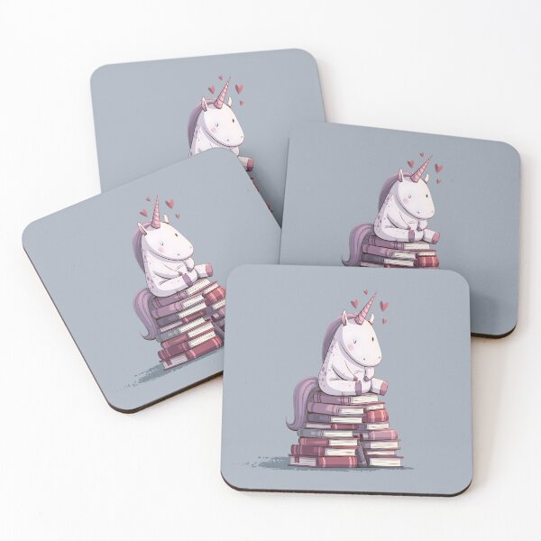 Item preview, A Unicorn and Books, Cute Gifts for Book Lovers designed and sold by Lina Caro.