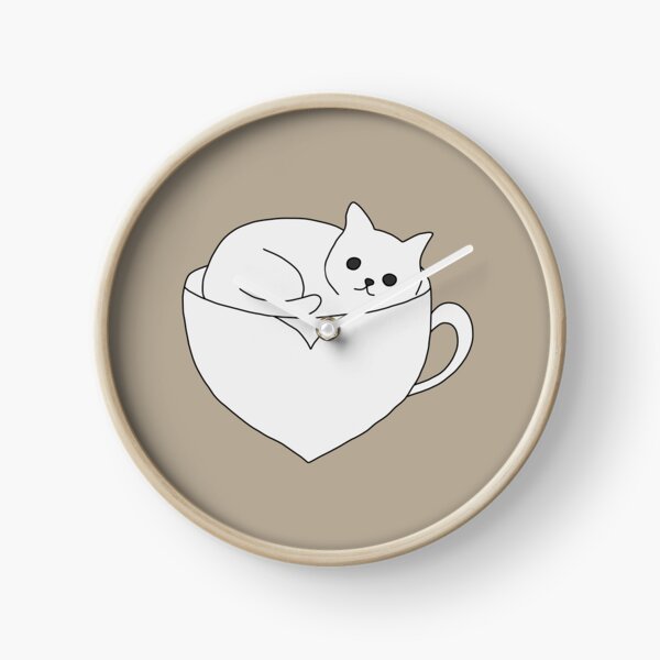 Item preview, Cat resting in a teacup illustration  designed and sold by LeshanArt.