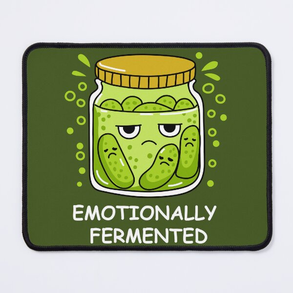 Item preview, Emotionally Fermented Pickle Jar - Cute Pickles Pun designed and sold by Skryp-art.