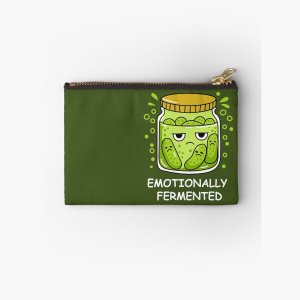 Item preview, Emotionally Fermented Pickle Jar - Cute Pickles Pun  designed and sold by Skryp-art.
