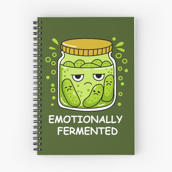 Item preview, Emotionally Fermented Pickle Jar - Cute Pickles Pun  designed and sold by Skryp-art.