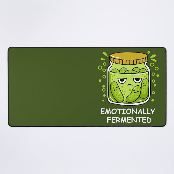 Item preview, Emotionally Fermented Pickle Jar - Cute Pickles Pun designed and sold by Skryp-art.