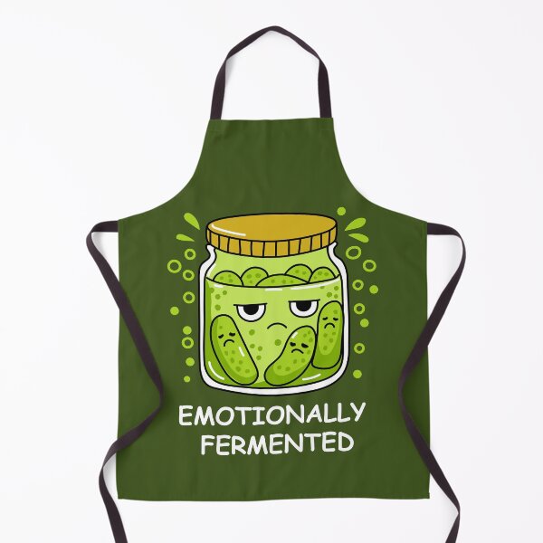 Item preview, Emotionally Fermented Pickle Jar - Cute Pickles Pun  designed and sold by Skryp-art.