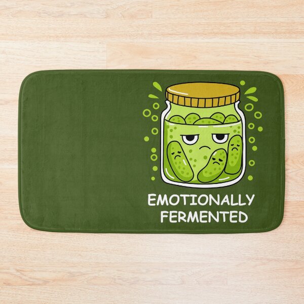 Item preview, Emotionally Fermented Pickle Jar - Cute Pickles Pun  designed and sold by Skryp-art.