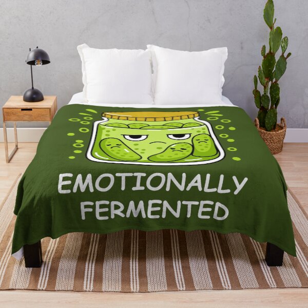 Item preview, Emotionally Fermented Pickle Jar - Cute Pickles Pun designed and sold by Skryp-art.