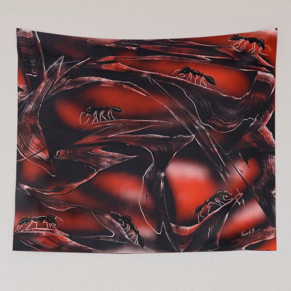 Item preview, Underground Ant Colony Maze Scratch Spray Paint Art designed and sold by Jason Girard.