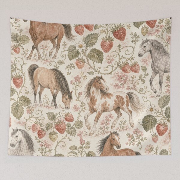 Item preview, Horses And Strawberries designed and sold by LeosCloset.