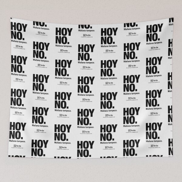 Item preview, HOY NO. – Minimalist Spanish Typography Humor Design designed and sold by UkrainianSpain.
