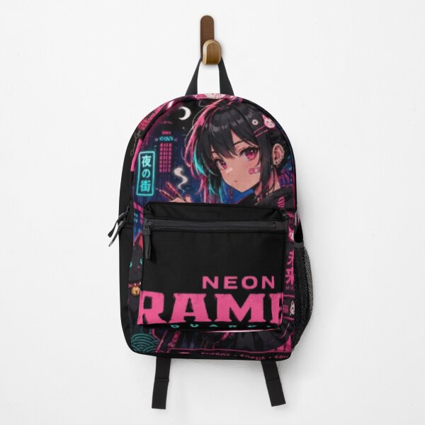 Item preview, Neon Ramen Guardian | Cyberpunk Anime Girl | Japanese Streetwear Aesthetic Sticker & T Shirt designed and sold by TulipsArtDesigns .
