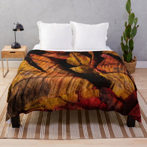 Item preview, Autumn Fire – Abstract Fallen Leaves in Deep Red and Gold designed and sold by BuckaBaby.