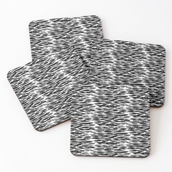 Item preview, Black and White Abstract Brushstroke Pattern Illustration designed and sold by BetweenForms.