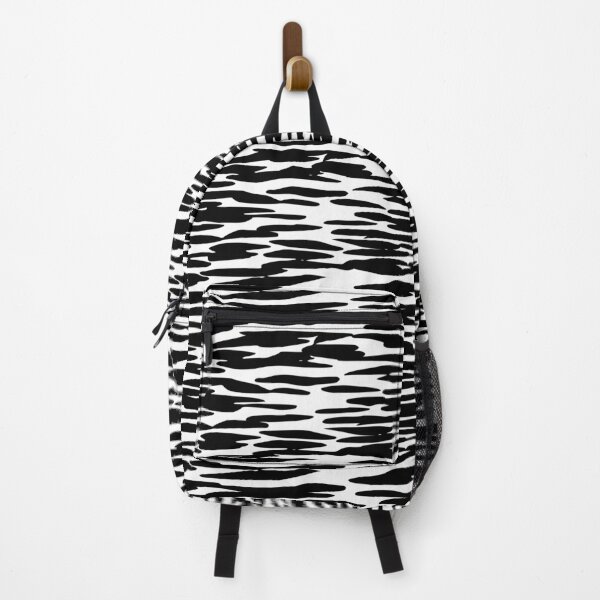 Item preview, Black and White Abstract Brushstroke Pattern Illustration designed and sold by BetweenForms.