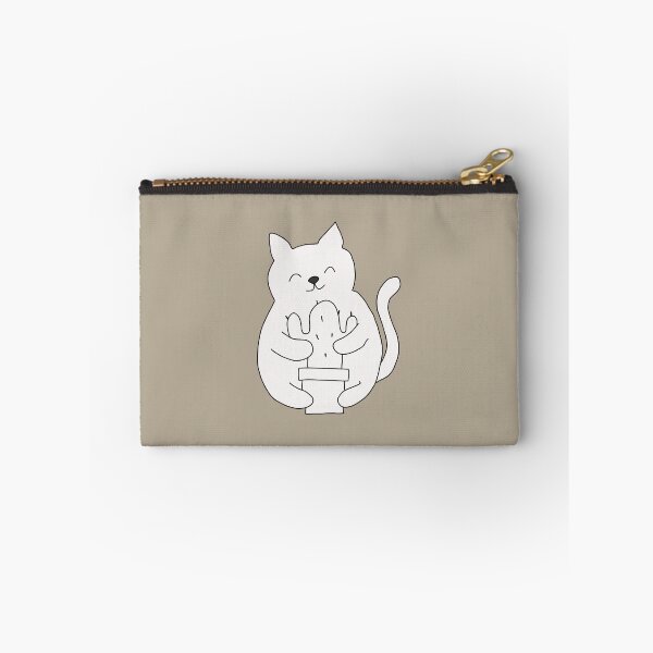 Item preview, Cat hugging cactus plant illustration designed and sold by LeshanArt.