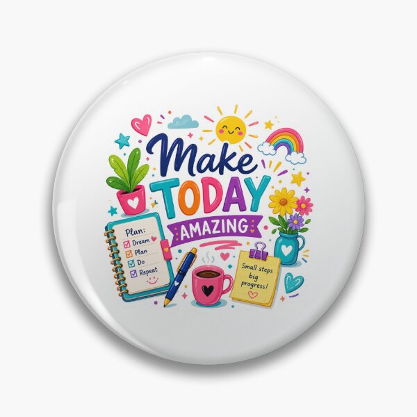 Item preview, Make Today Amazing | Cute Motivational Quote, Kawaii Planner & Journal Design | Positive Daily Reminder | Colorful Aesthetic Gift designed and sold by Pixanova.