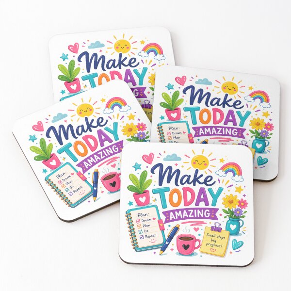 Item preview, Make Today Amazing | Cute Motivational Quote, Kawaii Planner & Journal Design | Positive Daily Reminder | Colorful Aesthetic Gift designed and sold by Pixanova.