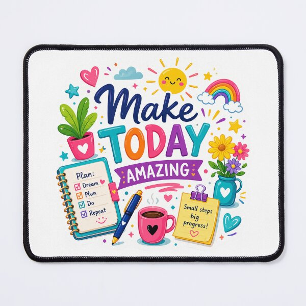 Item preview, Make Today Amazing | Cute Motivational Quote, Kawaii Planner & Journal Design | Positive Daily Reminder | Colorful Aesthetic Gift designed and sold by Pixanova.