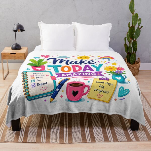 Artikelvorschau, Mach den heutigen Tag zu etwas Besonderem! | Niedliches Motivationszitat, Kawaii-Planer- und Tagebuchdesign | Positive Tageserinnerung | Farbenfrohes, ästhetisches Geschenk entworfen und verkauft von Pixanova.